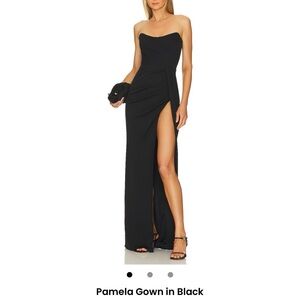 Katie May Black Strapless Gown